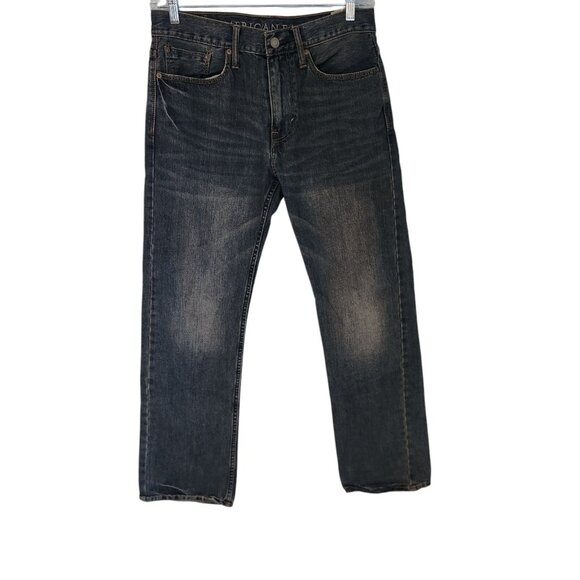 American Eagle Jeans Relaxed Fit Straight Leg Denim Blue Mens 31x32 EUC - Picture 1 of 12